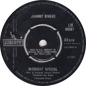 Johnny Rivers : Midnight Special / Cupid (7", Single)