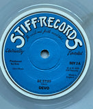 Devo : Be Stiff (7", Single, Cle)