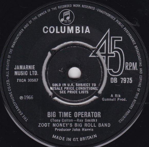 Zoot Money's Big Roll Band : Big Time Operator (7