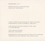 Bertrand Denzler, Jason Kahn : Translations (CD, Album)