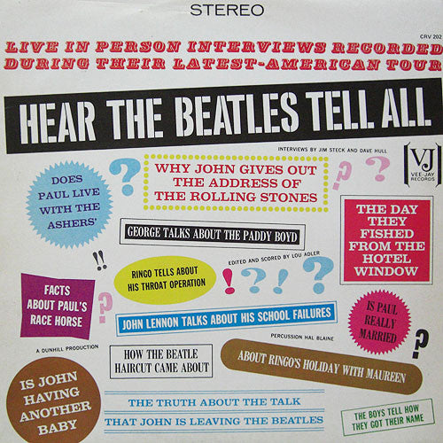 The Beatles : Hear The Beatles Tell All (LP, RE)