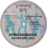 Afrika Bambaataa & Soul Sonic Force* : Renegades Of Funk! (12")