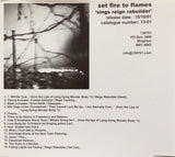 Set Fire To Flames : Sings Reign Rebuilder (CD, Album, Promo)