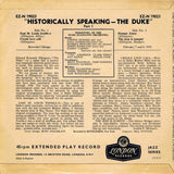 Duke Ellington And His Orchestra : Historically Speaking - The Duke  Part 1 (7", EP)