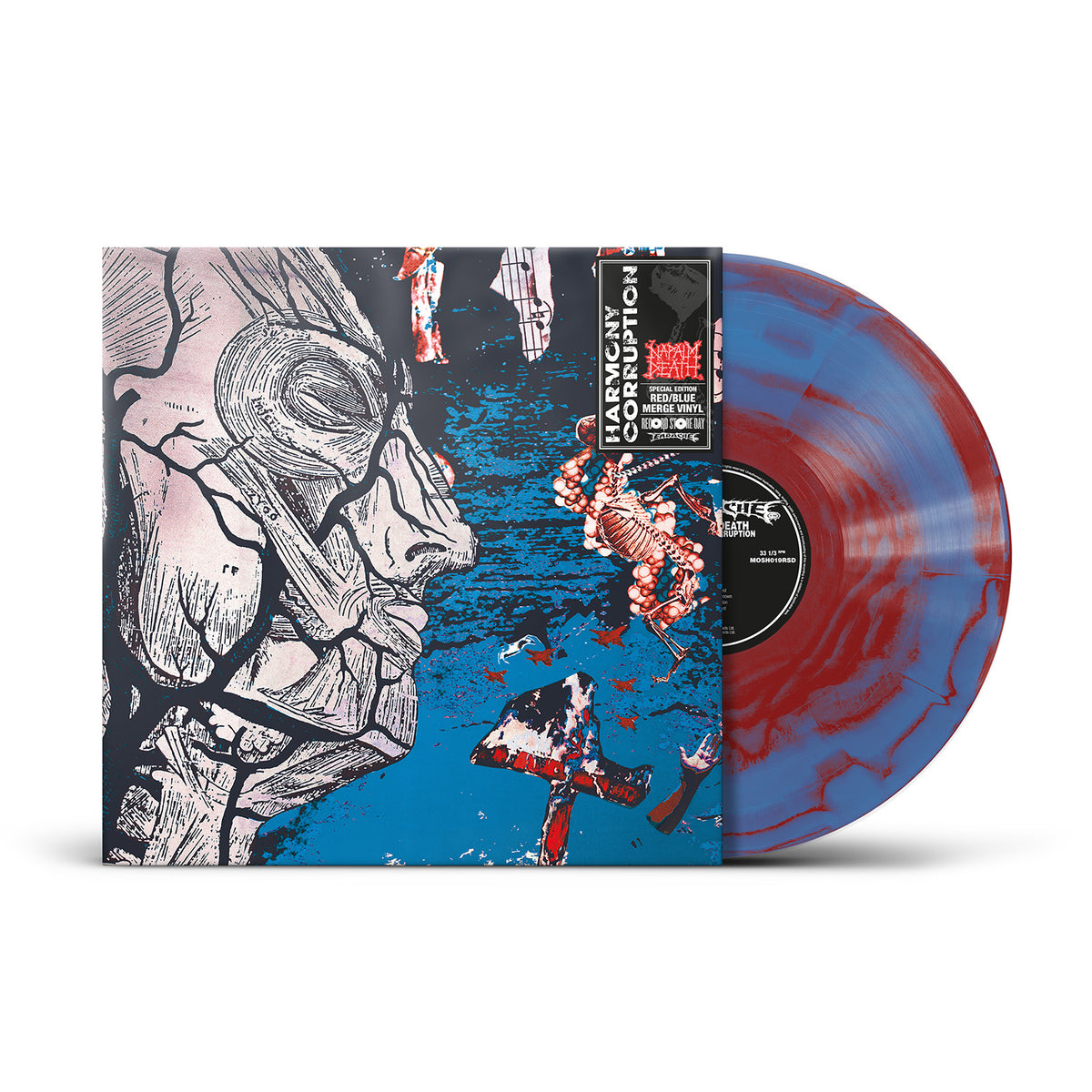 Napalm Death - Harmony Corruption - 1LP - Blue Red Vinyl [Record Store ...