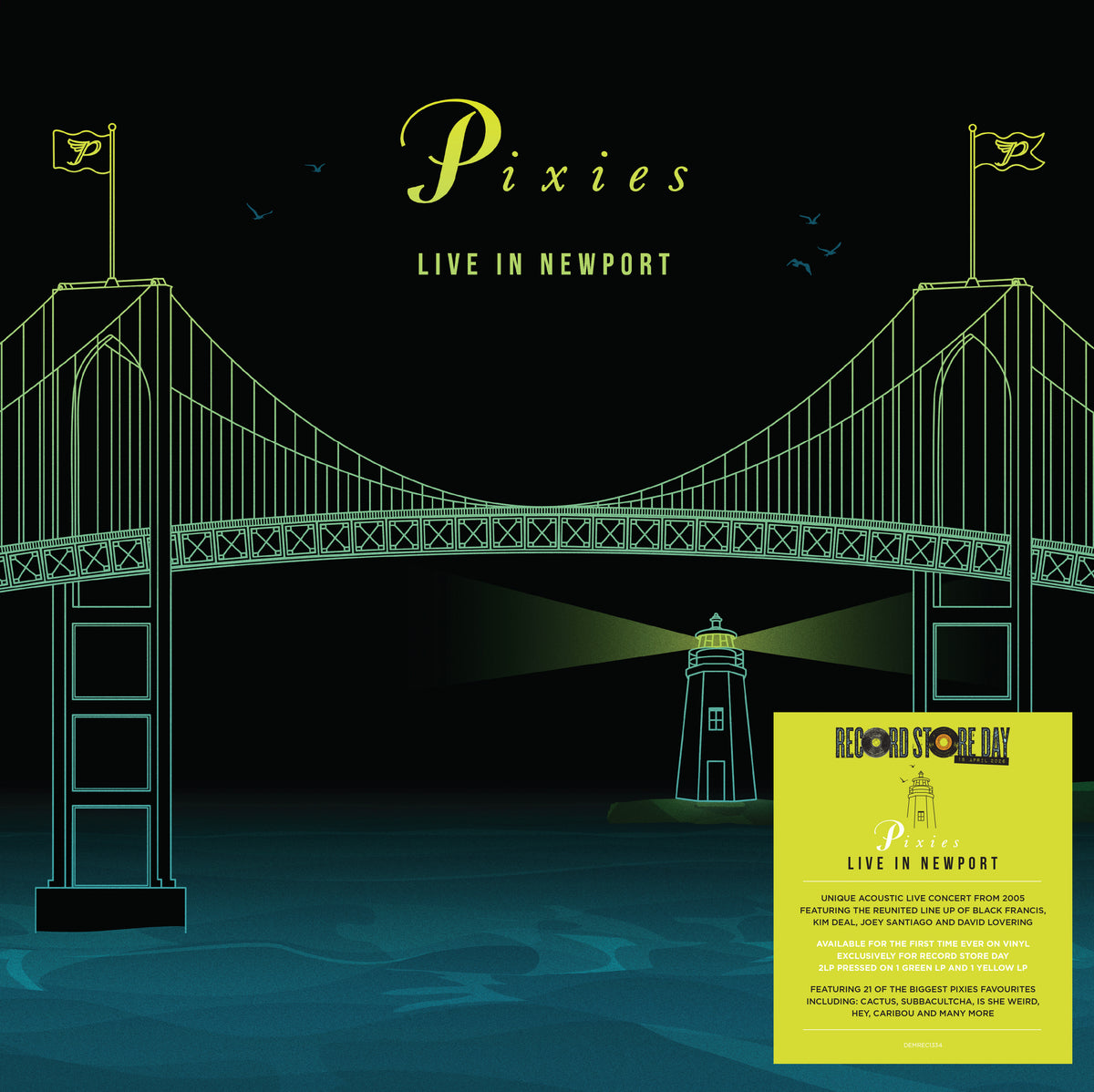 Pixies - Live In Newport - 2LP - Green & Yellow Vinyl [Record Store Da ...