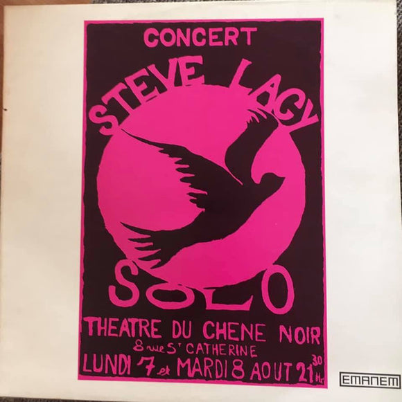 Steve Lacy : Solo - Théâtre Du Chêne Noir (LP, Album)