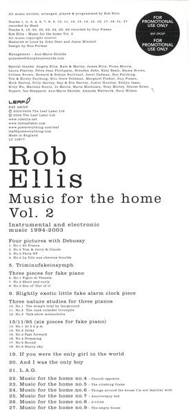 Rob Ellis : Music For The Home Vol. 2 (CD, Album, Promo)