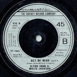 Elton John, Millie Jackson : Act Of War (Part 1 & 2) (7", Single, Ltd, Con)