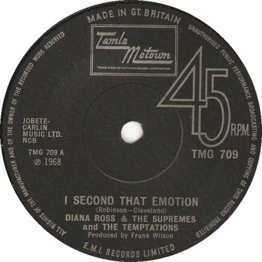 Diana Ross & The Supremes And The Temptations : I Second That Emotion (7