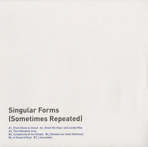 Sylvain Chauveau : Singular Forms (Sometimes Repeated) (12", Album)