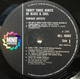 Various : 33 Minits Of Blues And Soul (LP, Comp, Mono)
