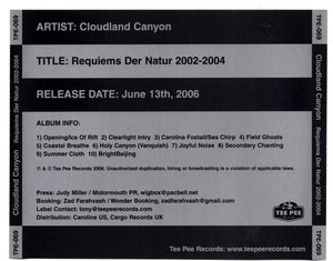 Cloudland Canyon : Requiems Der Natur 2002-2004 (CD, Advance, Album, Promo)