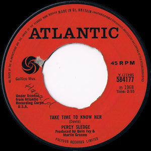 Percy Sledge : Take Time To Know Her / It's All Wrong But It's Alright (7")