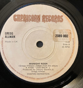 Gregg Allman : Midnight Rider (7", Single)