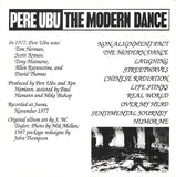 Pere Ubu : The Modern Dance (CD, Album, Ltd)