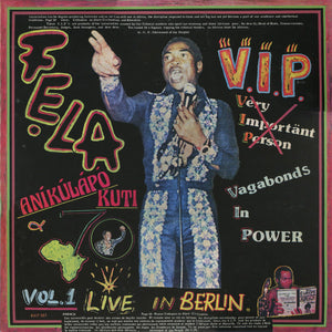 Fela Anikulapo-Kuti & Afrika 70 - V.I.P. Vol.1 Live In Berlin LP