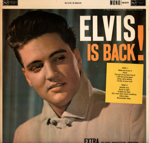 Elvis Presley ‎– Elvis Is Back LP